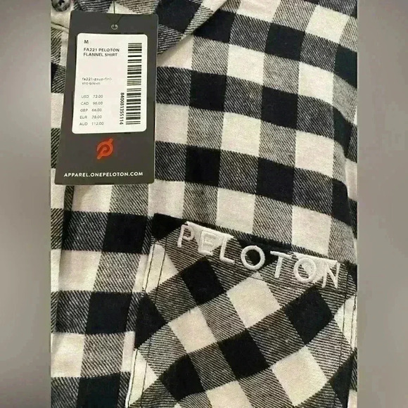 NWT PELOTON FLANNEL SHIRT Sz M - Picture 3 of 6